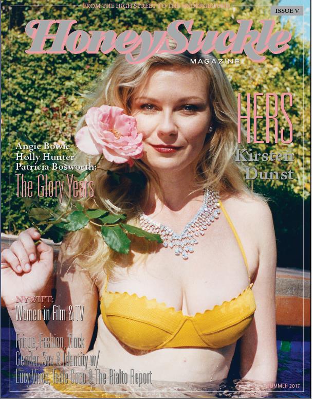 Hers — Kirsten Dunst cover using the Honey Suckle masthead