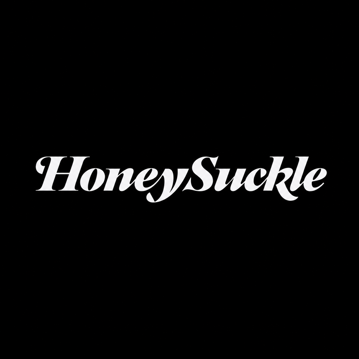 Final Honey Suckle custom masthead in white on black